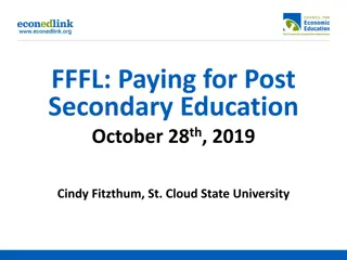 Paying for Post Secondary Education - Cindy Fitzthum