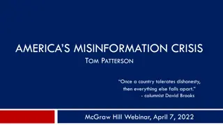 AMERICA’S MISINFORMATION CRISIS