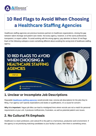 10 Red Flags to Avoid When Choosing a Healthcare Staffing Agencies
