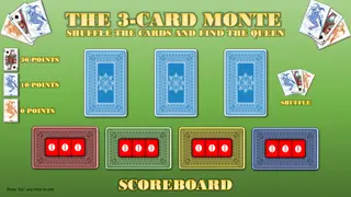 Card Monte Shuffle - Find the Queen