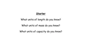 Units of Measurement and Conversion Basics