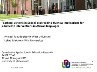 Barking at Texts in Sepedi: Implications for Edumetric Interventions