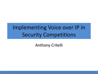 Implementing Voice over IP in Security Competitions