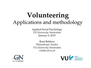 Social Psychology in Volunteering: Theory, Data, and Methodology