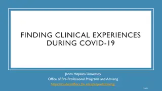 Clinical Experiences During COVID-19: Opportunities and Alternatives