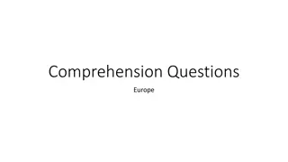 Europe Comprehension Questions