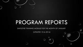 Employee Training Module for January Reports