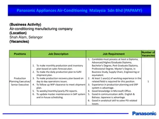 Job Opportunities at Panasonic Appliances Air-Conditioning Malaysia