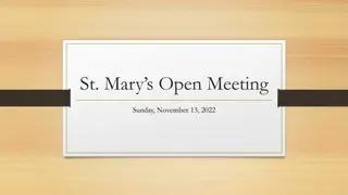 St. Mary’s Open Meeting
