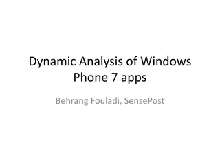 Dynamic Analysis of Windows Phone 7 Apps Security