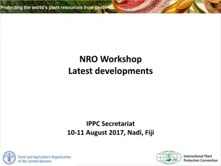 NRO Workshop Latest Developments August 2017 Fiji