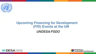 Upcoming Financing for Development  (FfD) Events at the UN