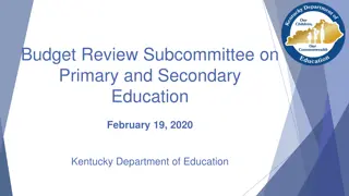 Budget Review Subcommittee on Primary and Secondary Education