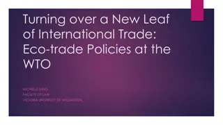 Eco-Trade Policies at the WTO: Current Developments & Multilateral Interventions