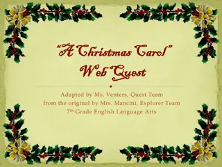 A Christmas Carol Web Quest Adaptation