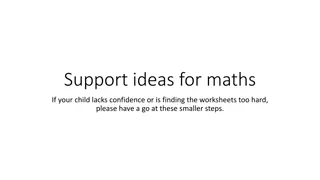 Support ideas for maths