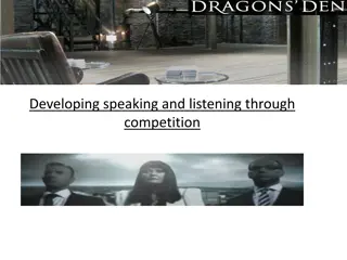 Developing speaking and listening through competition