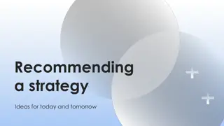 Recommending a strategy