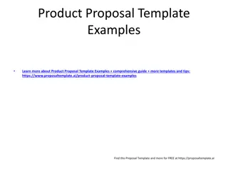 Product Proposal Template  Examples