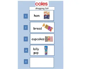 Shopping List Images and Sweet Treats Snapshot