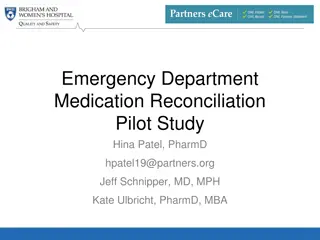 Emergency Department Medication Reconciliation Pilot Study