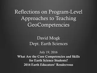 Core Competencies for Earth Science Students