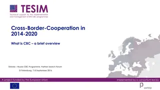 Cross-Border Cooperation in 2014-2020: Overview and Objectives