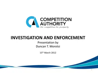 Investigation and Enforcement Overview
