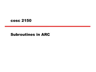 Subroutines in Assembly Code