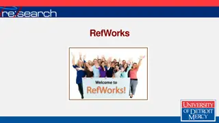 Efficient Research Management with RefWorks