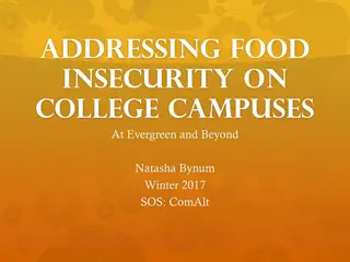 Addressing food  insecurity on  college campuses