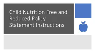 Child Nutrition Free & Reduced Policy Statement Procedure