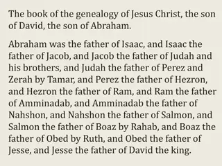 Genealogy of Jesus Christ through the Generations