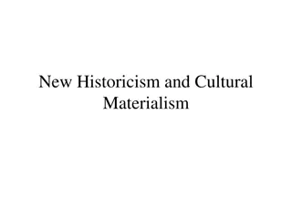 New Historicism and Cultural Materialism