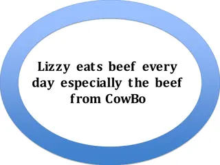 Lizzy eats beef every  day especially the beef  from CowBo