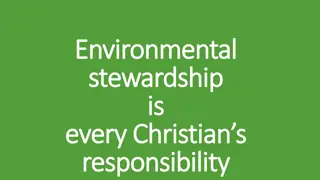 Christian Responsibility for Environmental Stewardship