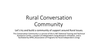 Building a Rural Support Community
