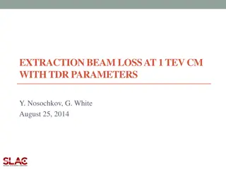 Extraction Beam Loss at 1 TeV CM with TDR Parameters