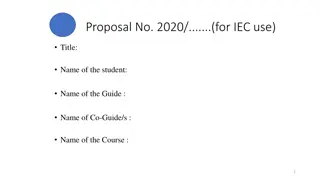Proposal for IEC Use in Study Research
