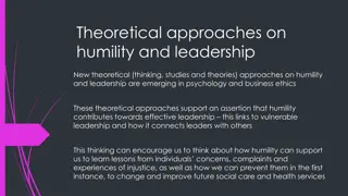Emerging Theoretical Approaches on Humility and Leadership