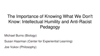 Importance of Intellectual Humility in Anti-Racist Education