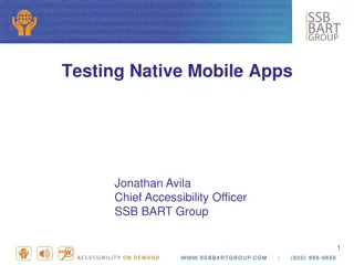 Accessibility Testing in Mobile Apps: Applicable Standards and Testing Approaches