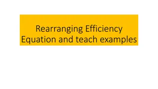 Efficiency Equation Rearrangement & Calculation Examples