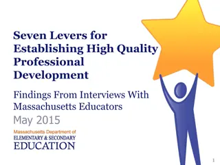 Seven Levers for High Quality Professional Development in Massachusetts