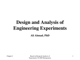Basic Statistical Methods in Engineering Experiments