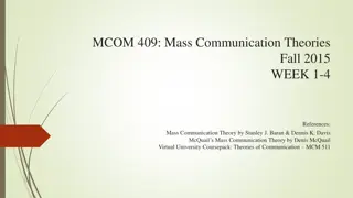 Essentials of Mass Communication Theories