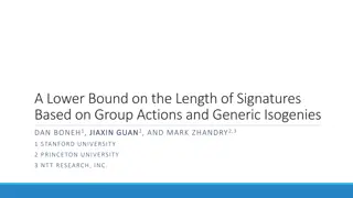 Based on Group Actions and Generic Isogenies