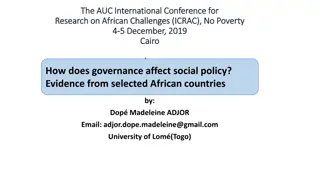 Governance Impact on Social Policy in Africa: A Research Perspective