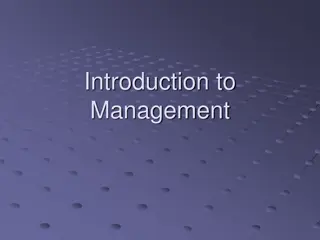 Introduction to Management Topics and Theories