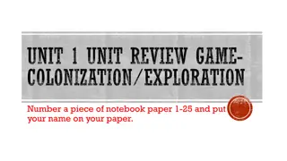 Colonization and Exploration Quiz